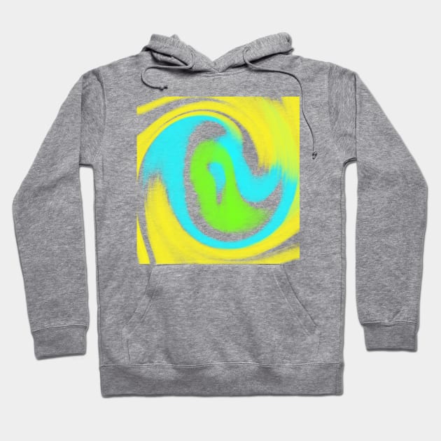 Yellow green blue watercolor abstract art Hoodie by Artistic_st